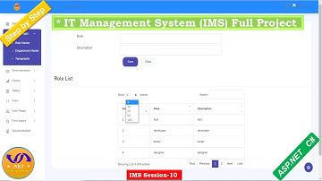 #IMS Session10  write data layer and business layer to department master page | ASP.NET C#