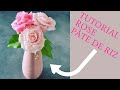 Rose en pte de riz  rice paste flowers