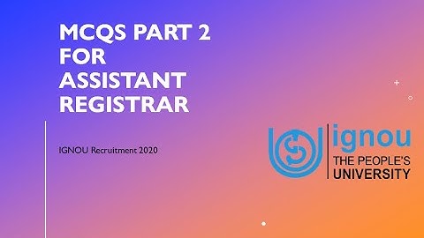 IGNOU MCQs Part-2 for Assistant Registrar recruitment || Higher Education topic- Very Very Important