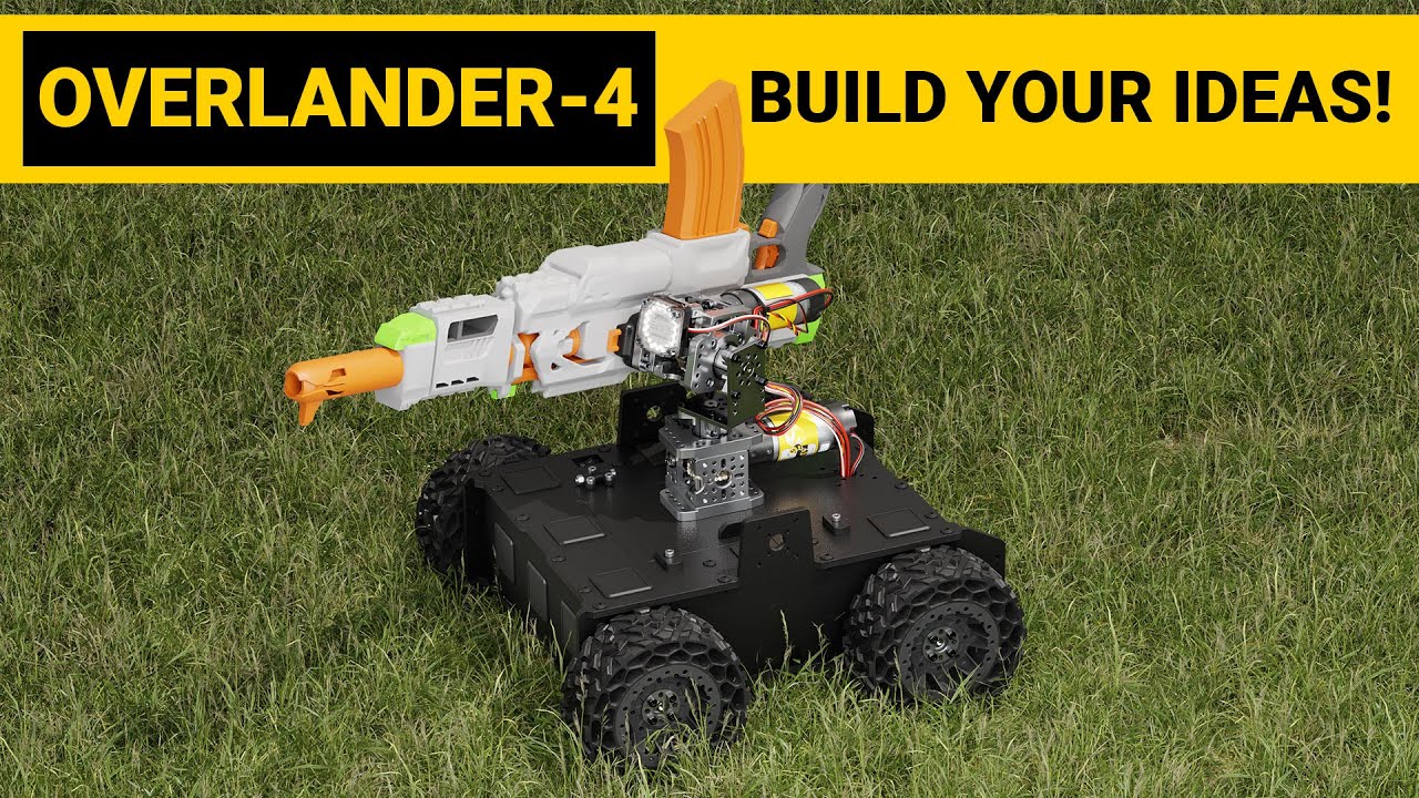 Overlander-4 All-Terrain Robot Platform (25lb Payload, 3.8mph)