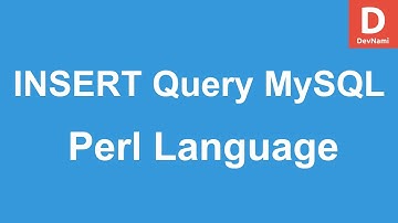 Perl Programming Insert MySQL Table Data