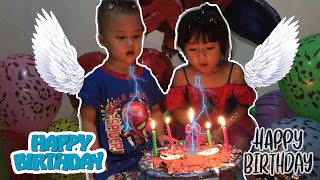 Tiup Lilin Dan potong kue ulang tahun Naya ke 3 | Birthday Naya