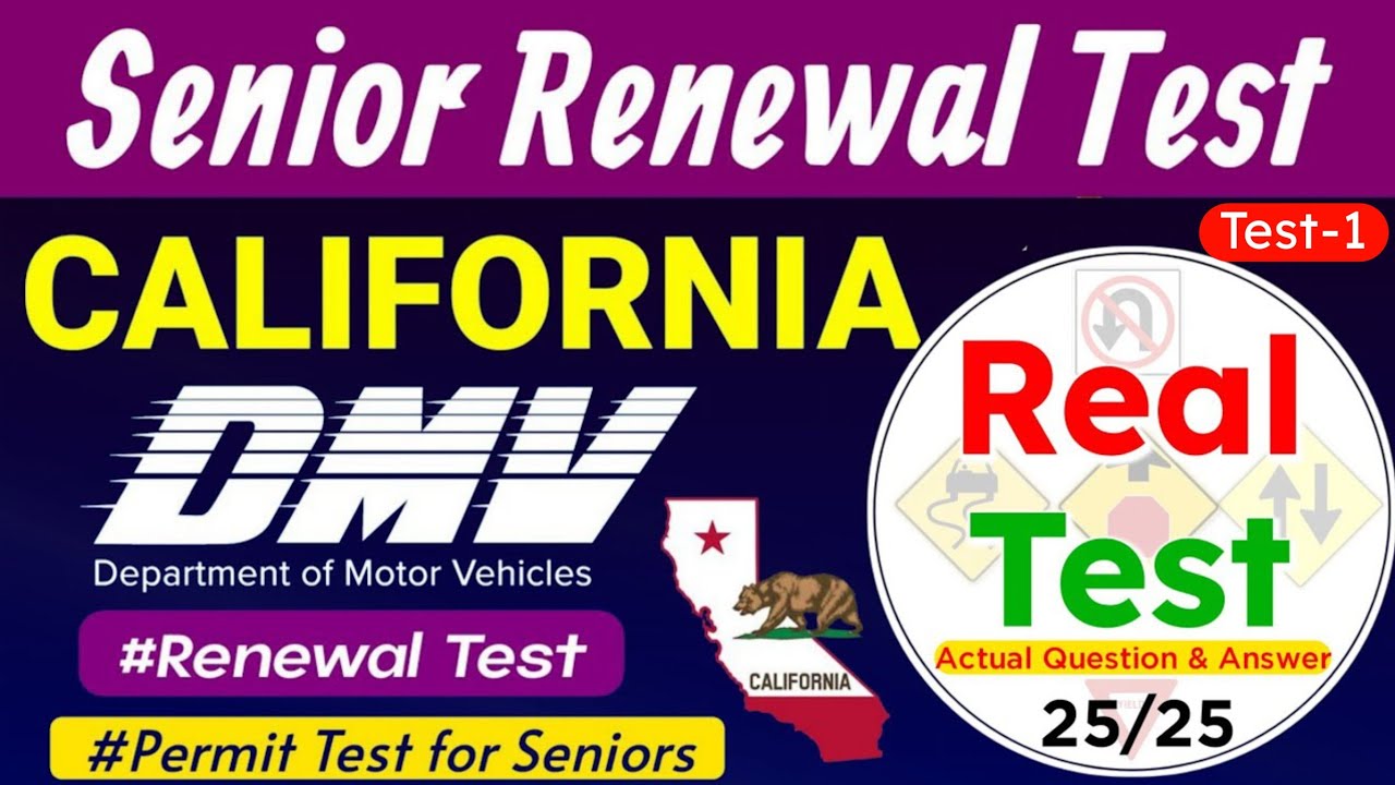 DMV Senior Written Test 2024 California Senior Permit Renewal Test