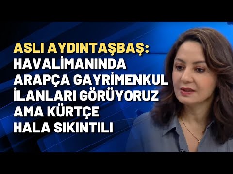 Aslı Aydıntaşbaş: Havalimanında Arapça gayrimenkul ilanları görüyoruz ama Kürtçe hala sıkıntılı