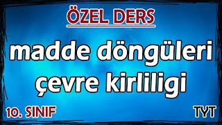 19 Ekoloji 3 - Madde Döngüleri - Çevre Kirliliği - Özel Ders 10. Sınıf