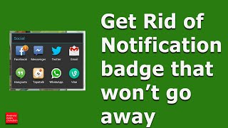 How to get rid of App notification badge won