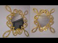 Genial idea con solo 2 materiales. Bello marco dorado-Great idea with only 2 materials.golden mirror