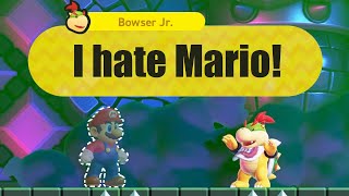 Super Mario Bros. Wonder  Bowser Jr. Reactions to Invisible Mario