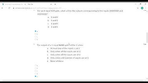 Switching Circuits and Logic Design Week 2 NPTEL assignment solution