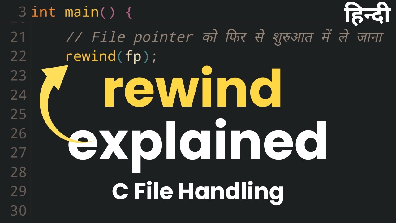rewind function explained in C Programming Language | File Handling ...