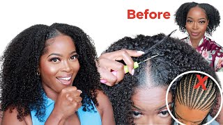 YOU’VE BEEN DOING IT WRONG! ❌ NO Braids Crochet V Part Wig Method NO LACE, NO GLUE ft. Unice Hair