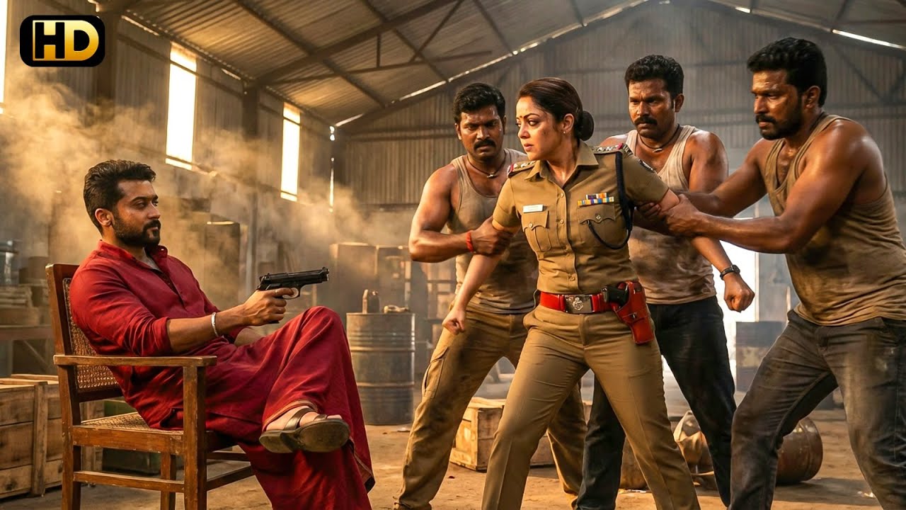 Singam Suriya New South Indian Action Thriller ZAKHMI POLICE Hindi Dubbed Movie 4K | Jyothika 