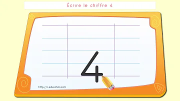 Comment Ecrire le chiffre 4 ?