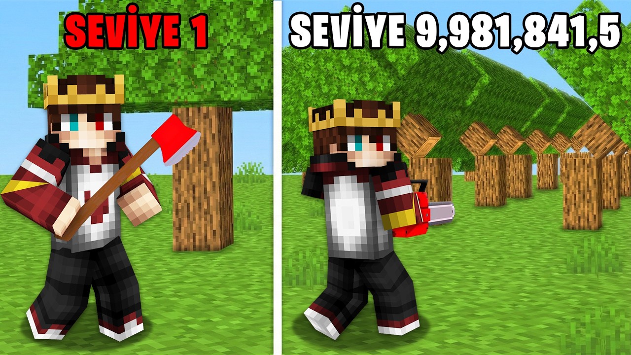 FAKİR ORMAN vs ZENGİN ORMAN AĞAÇ KESME YARIŞMASI 😱 - Minecraft