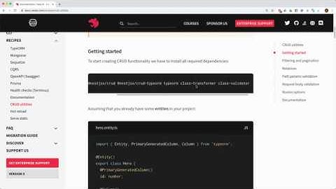 CRUD Operations using NestJSX CRUD utilities