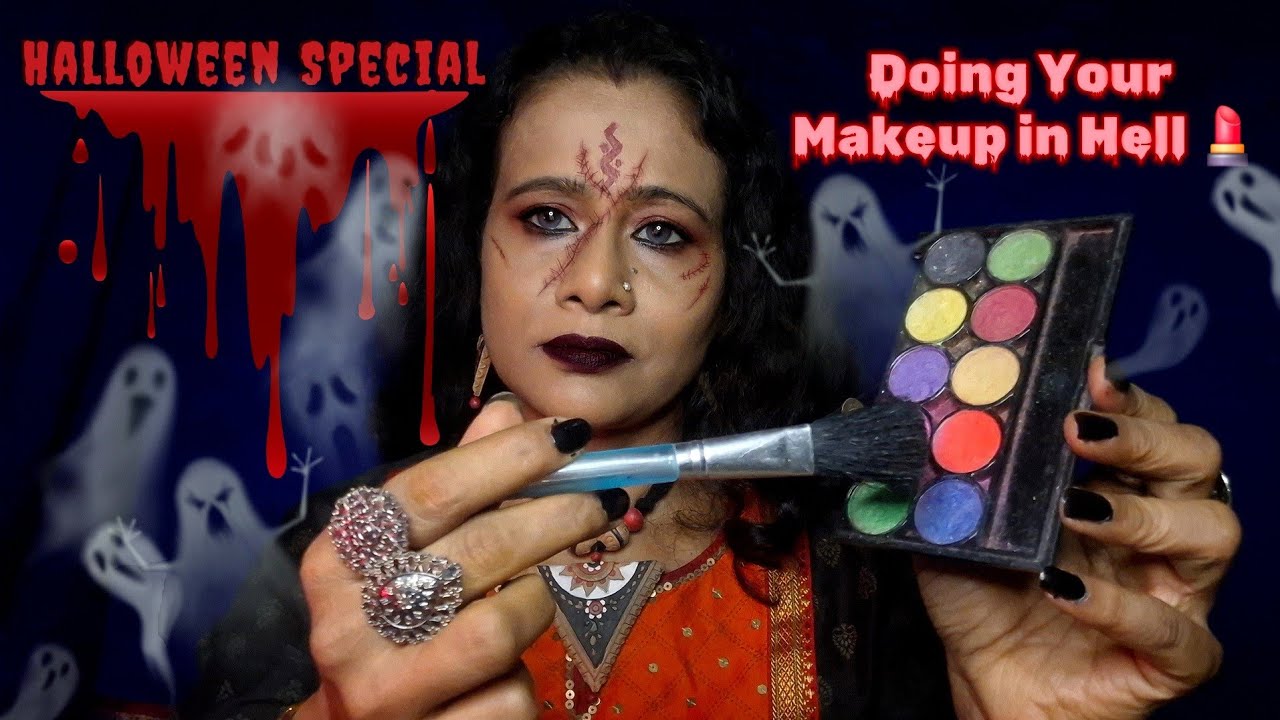 ASMR Doing Your Makeup in Hell 🔥💄 | Devilish Glam for Halloween Special ...