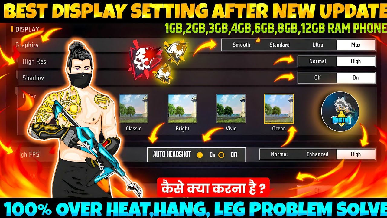 display Setting Free Fire | Pro Player display Setting Free Fire 2024 ...