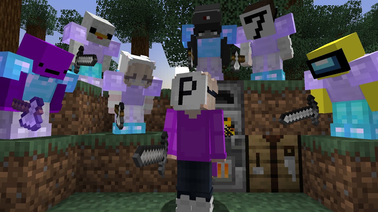 Minecraft Speedrunner VS 6 Hunters REMATCH