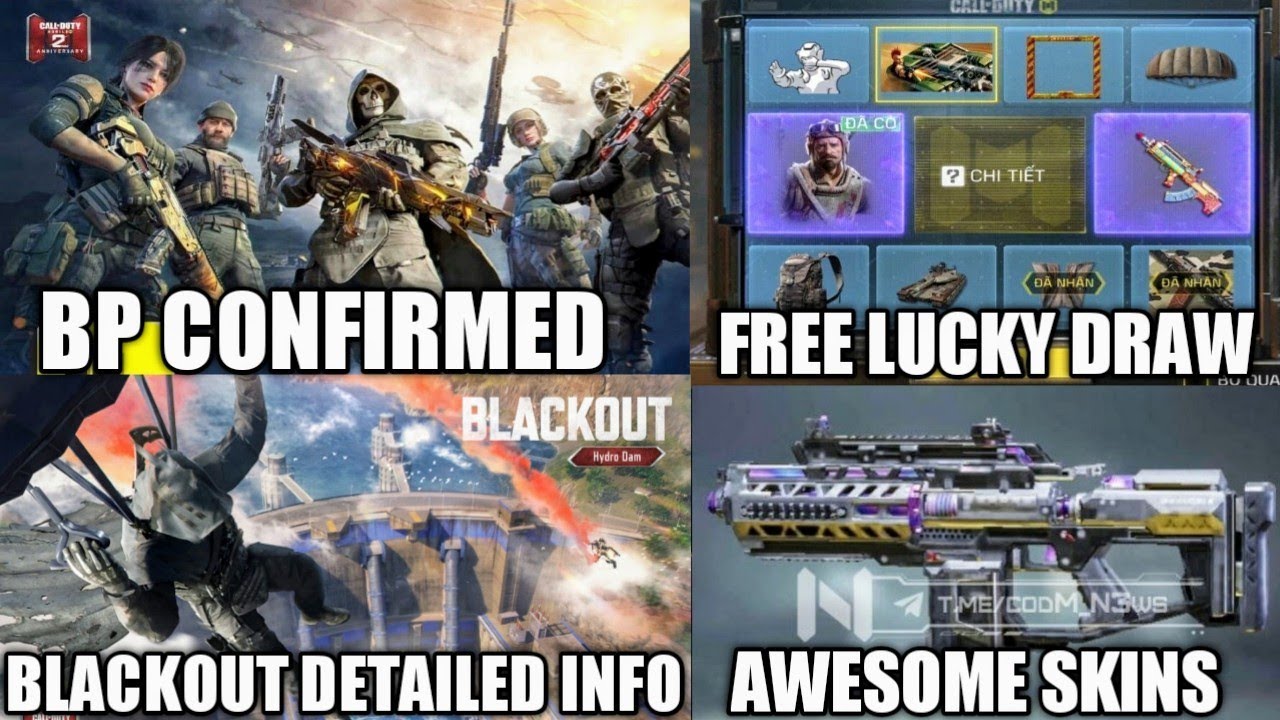 Cod mobile season 8 Battlepass confirmed rewards | Blackout detailed information  | Free lcuky draw
