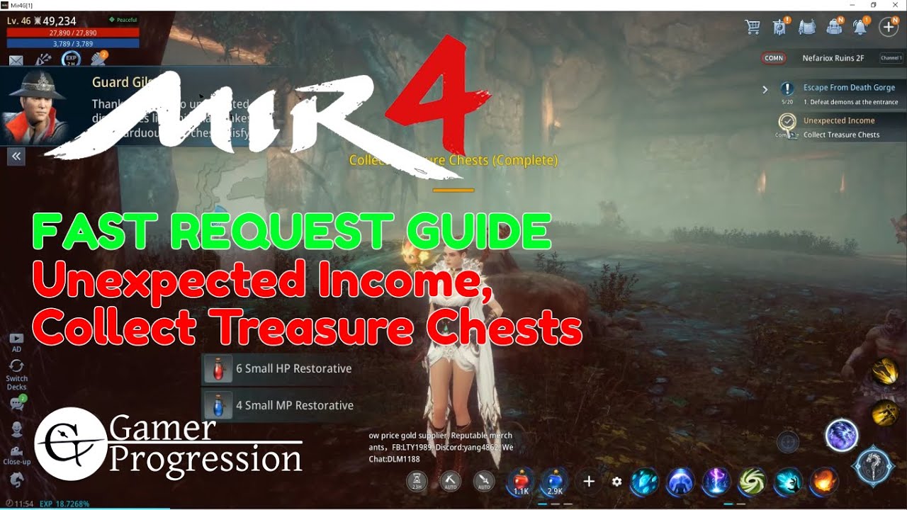 Mir4 Guide 2024 | Request : Unexpected Income, Collect Treasure Chests