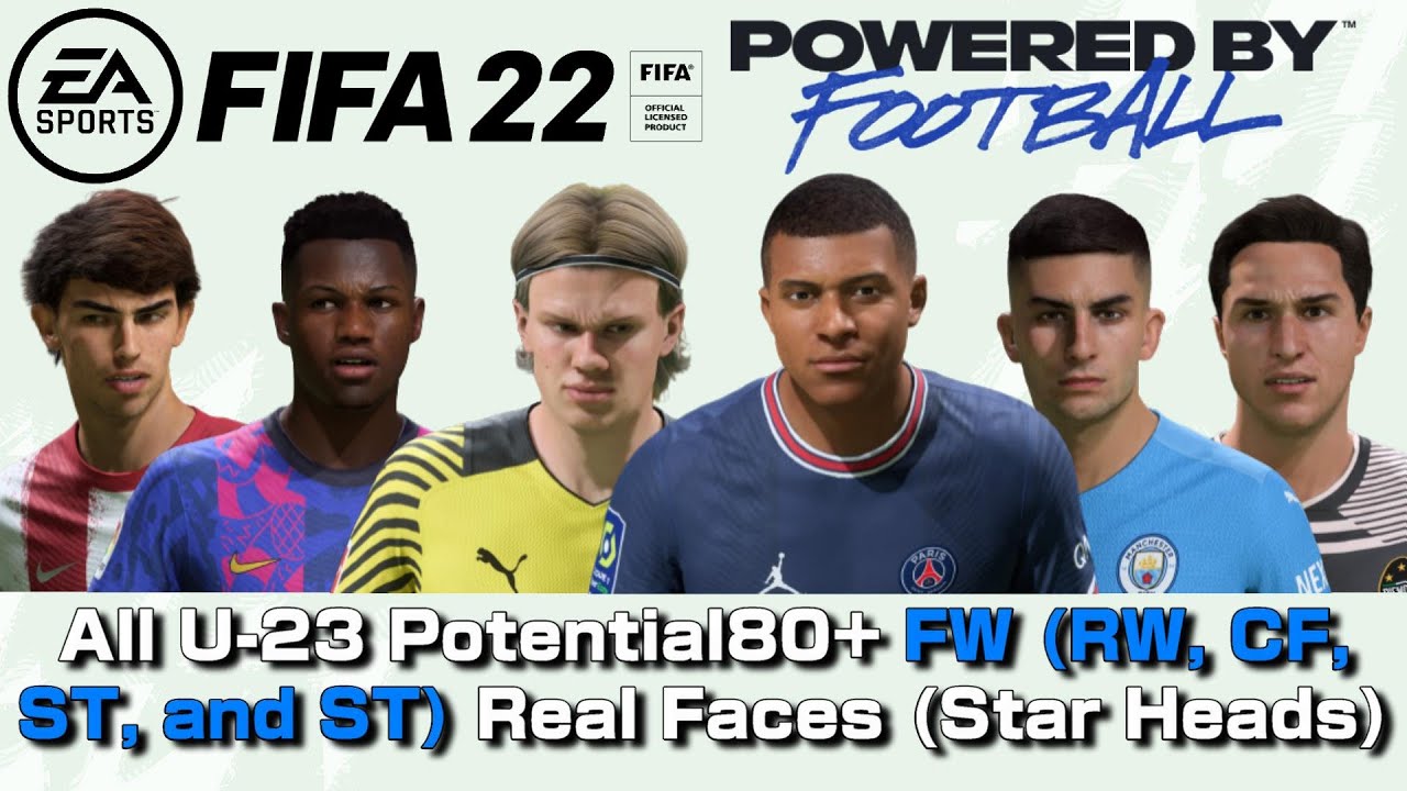 Fifa22 Ps5 All Fw U 23 Young Potential80 Players Rw Cf St And Lw Real Faces For Career Mode Youtube
