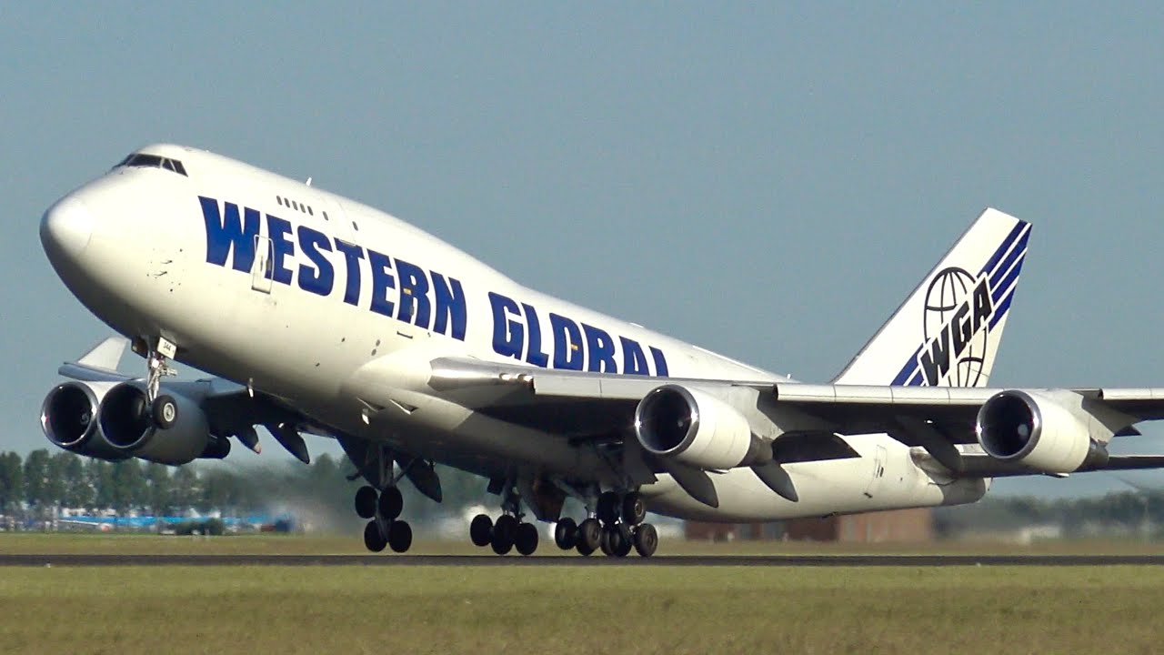 [4K] Western Global Airlines MD-11F & B747F | Amsterdam airport Schiphol Plane spotting