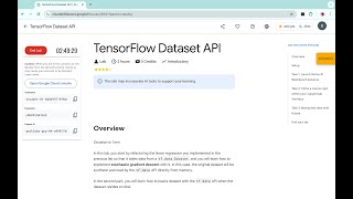 TensorFlow Dataset API | #qwiklabs | #coursera  | [With Explanation🗣️]