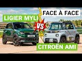 Citron ami vs ligier myli  quelle est la meilleure voiture lectrique sans permis 