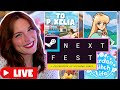 🔴PLAYING AS MANY COZY GAME DEMOS AS I CAN IN 4 HOURS | #steamnextfest