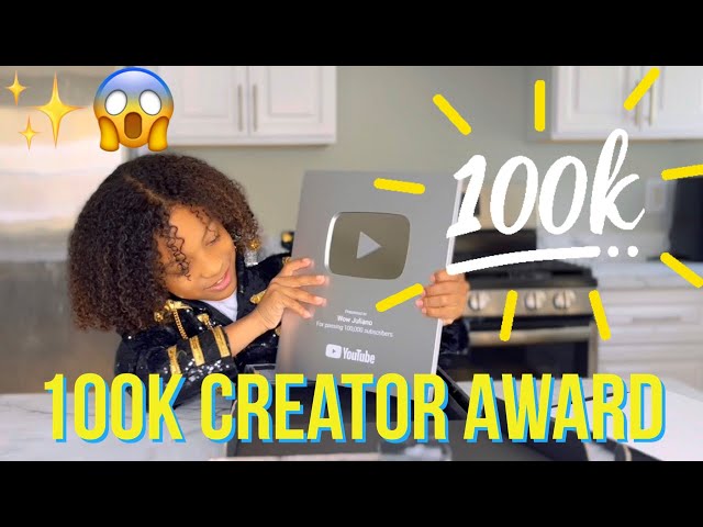 Unboxing My Creator Award 100k class=