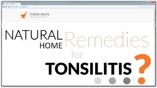 The Best Natural Remedy for Tonsilitis - Tissue Salts - Kali Mur - Natural Remedies