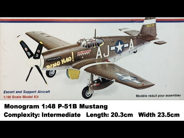 P-51 Mustang 1/48モノグラム完成品 Monogram 1:48 P-51B Mustang Kit Review - YouTube