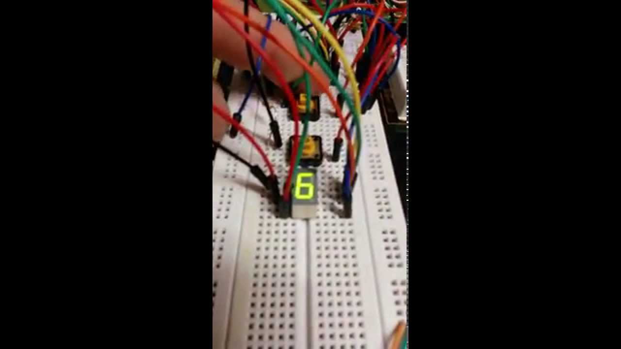 Attiny 45 Zählerschaltung für 7 Segmentanzeige - YouTube