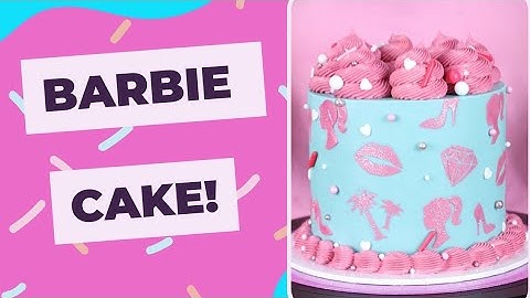 Stencilled Barbie Cake Using Frost Form! 💗