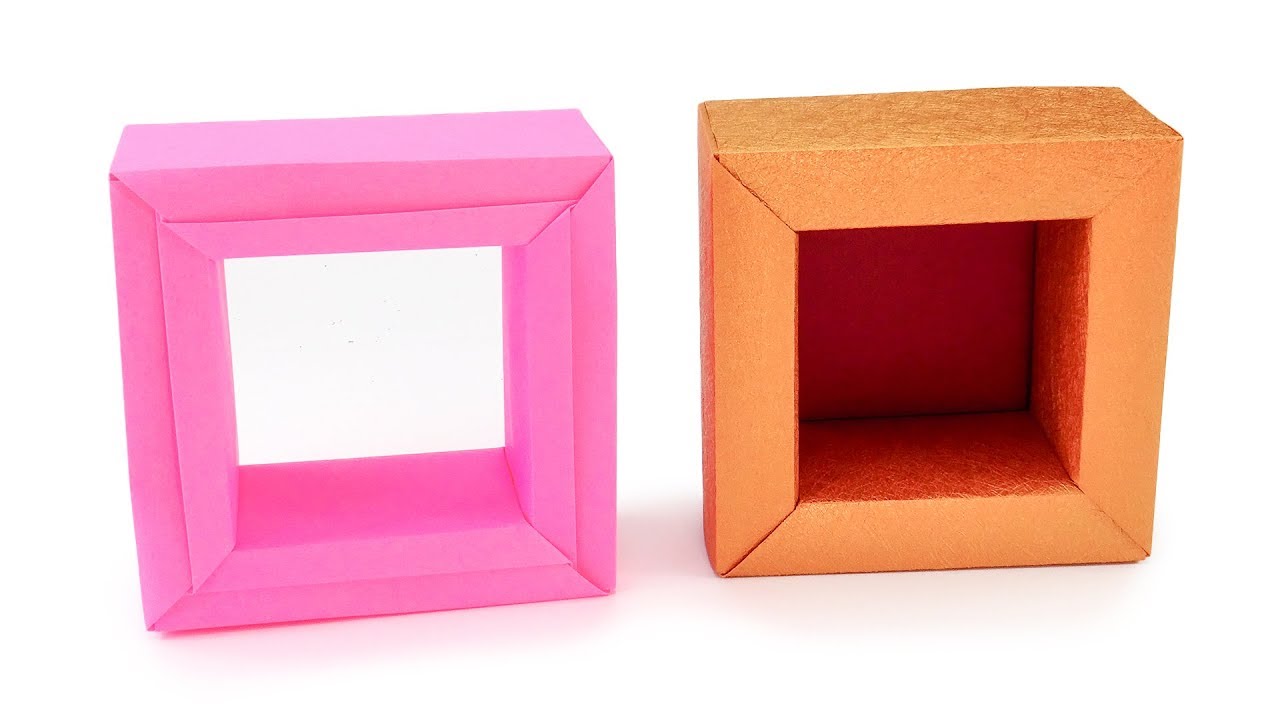 Origami Photo Frame Box Tutorial - Paper Storage - Paper Kawaii 