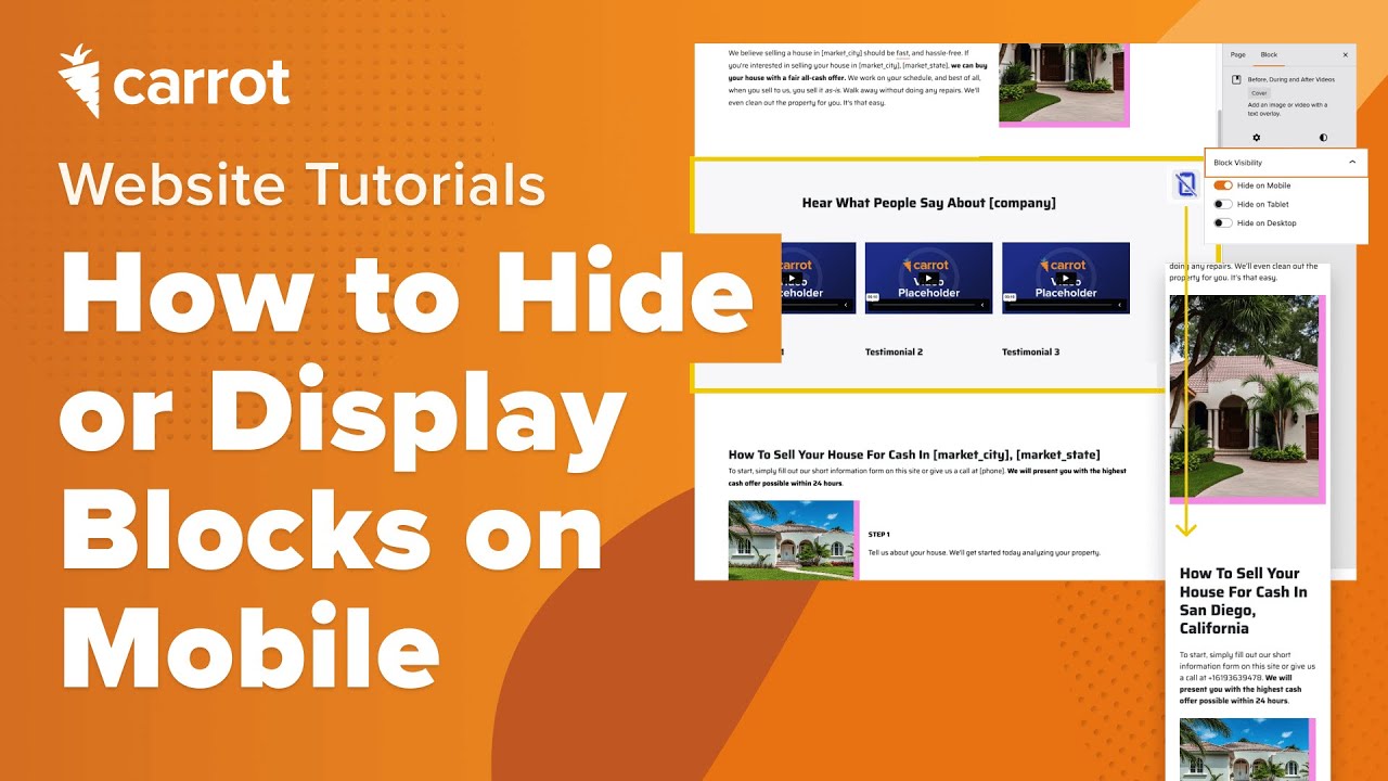 Responsive Block Visibility Feature for Carrot Websites