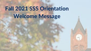 Fall 2021 Virtual Orientation Welcome