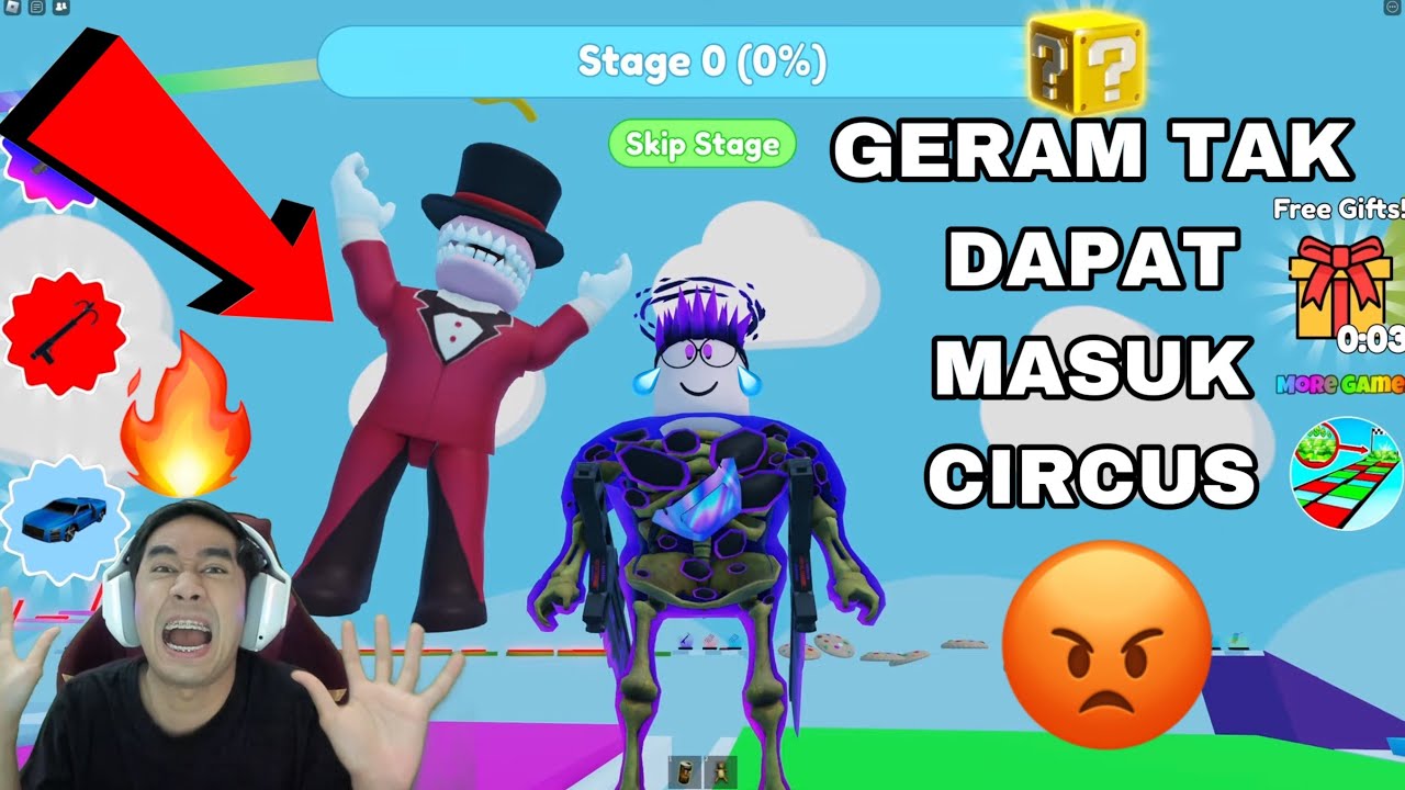 GERAM TAK DAPAT MASUK CIRCUS 😡🤡 ESCAPE DIGITAL CIRCUS OBBY 🎪