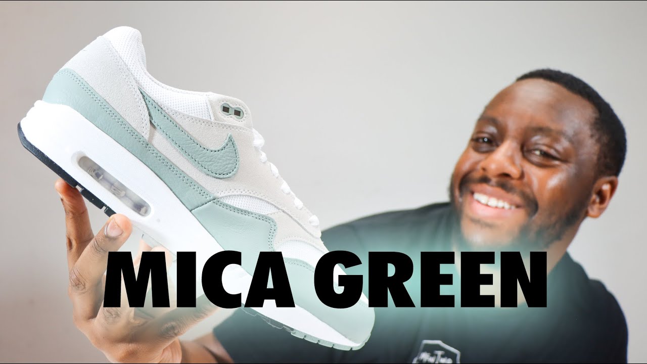 Nike Air Max 1 SC Mica Green Photon Dust On Foot Sneaker Review  QuickSchopes 499 Schopes DZ4549 100 