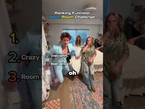 Ranking Funniest Dorm Room Challenges 😭 #shorts #funny #viral