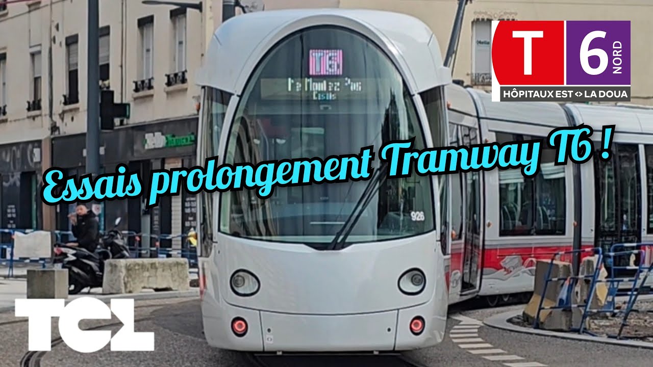 Essais Prolongement Tramway T6 en rames longues | Lyon - Villeurbanne | Alstom Citadis 402 LT6+