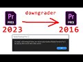 Premiere pro solution comment ouvrir un projet rcent avec une ancienne version  downgrader project