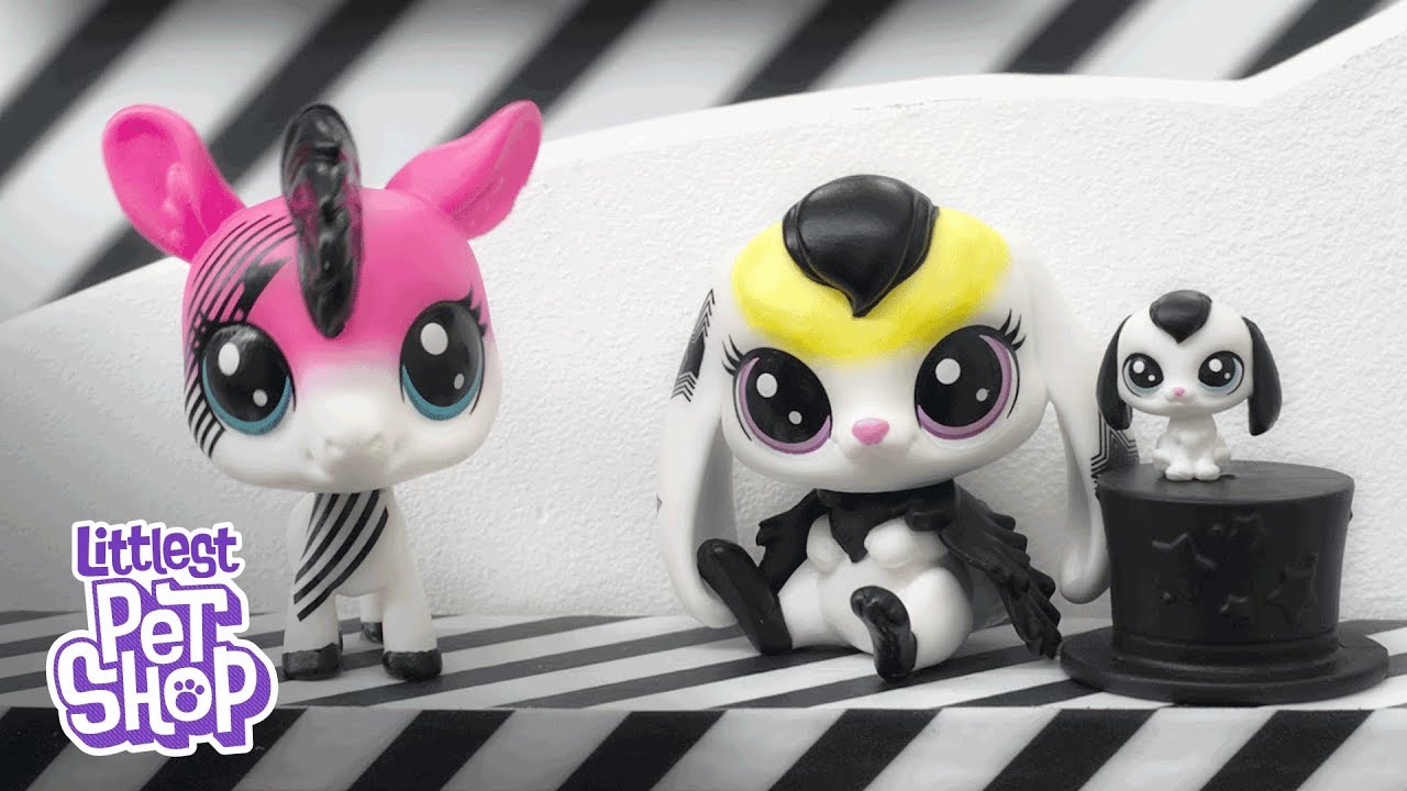 Littlest Pet Shop Black & White Pet Friends Collection Series 1 Teensie-scale 