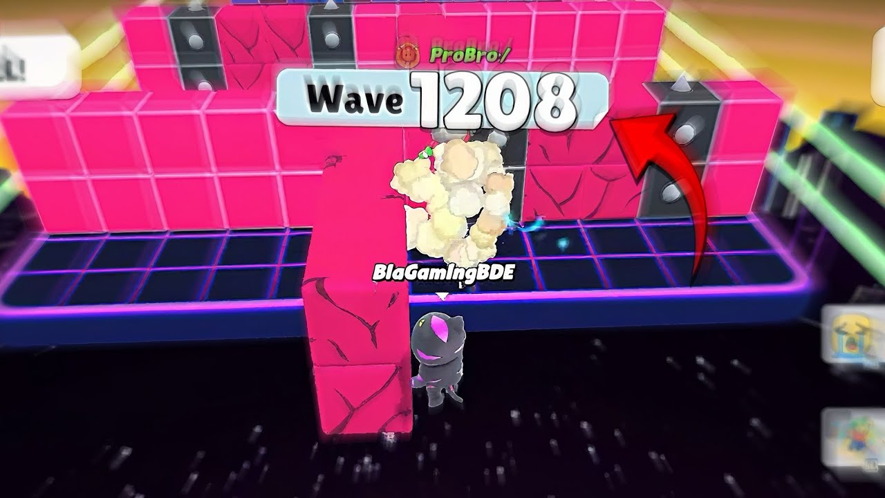 Stumble Guys Block Dash Endless 1200 Wave😱 #stumbleguys 