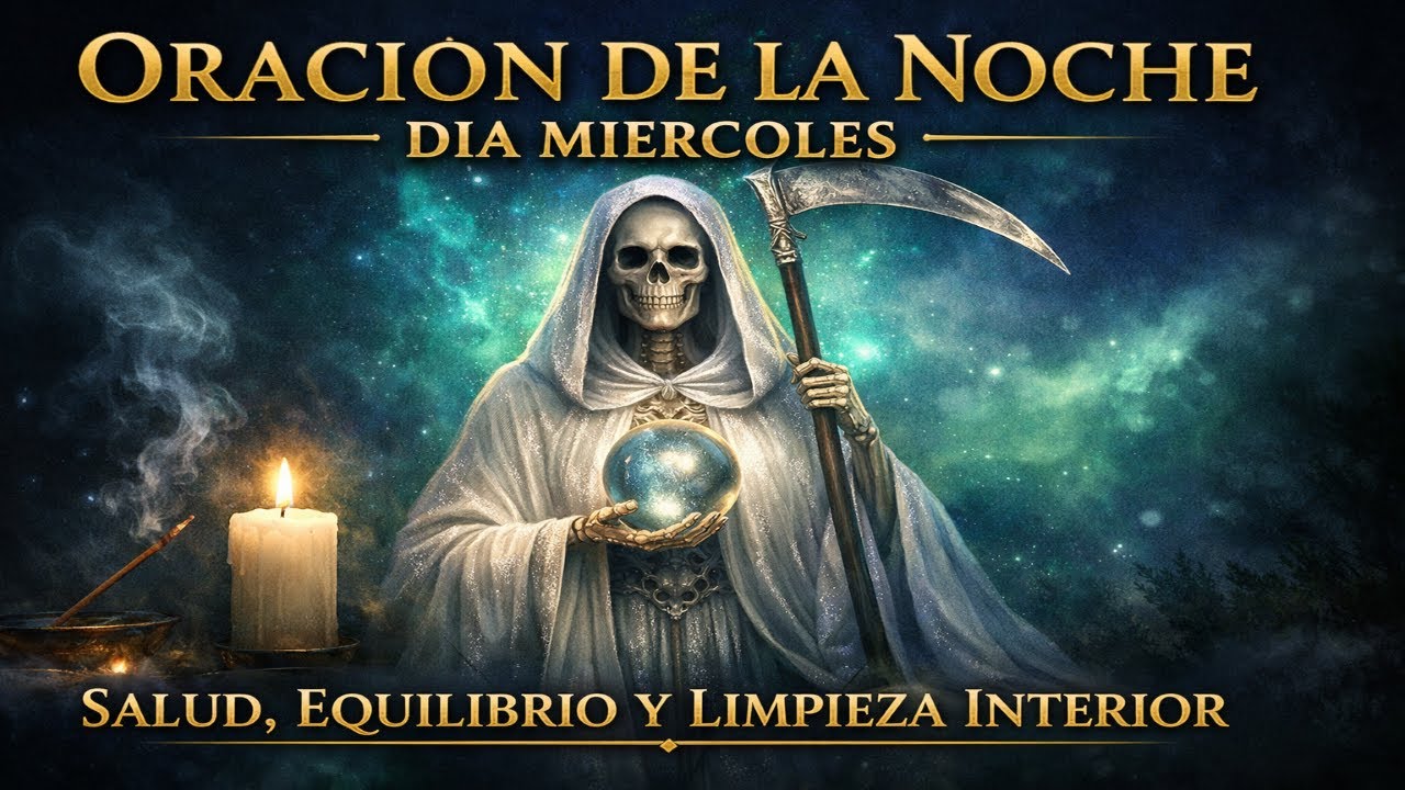 🕯️ Oración De La Noche A La Santa Muerte Día Miércoles Salud, Equilibrio Y Limpieza Interior 🕯️