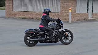 Harley Davidson 2022 Nightster 975T Beginner Rider.  First time turning.  1st Video Learning to Ride