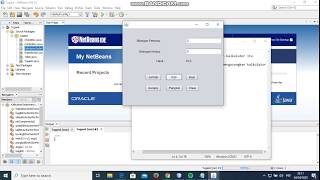 Contoh running penggunaan GUI pada Java