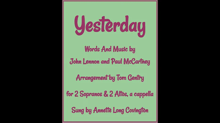 Yesterday - John Lennon & Paul McCartney, SSAA a c...