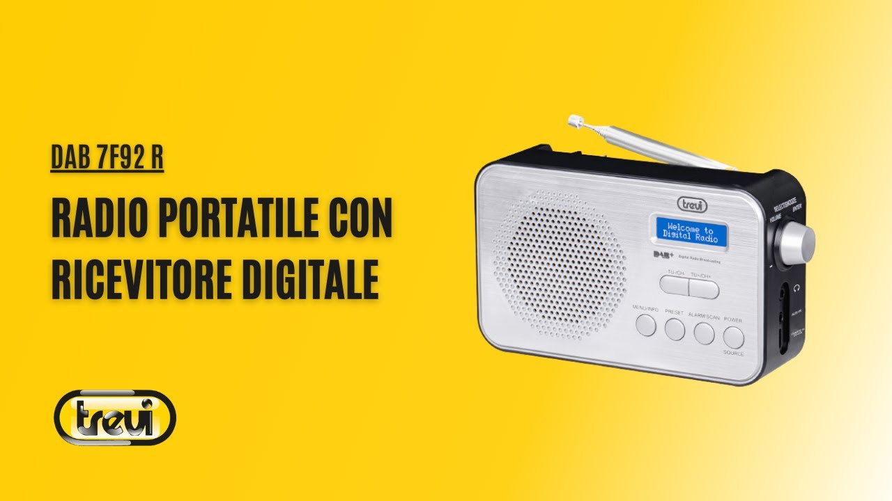 TREVI / RADIO PORTATILE DAB/DAB+ NERA DAB 7F92 R 