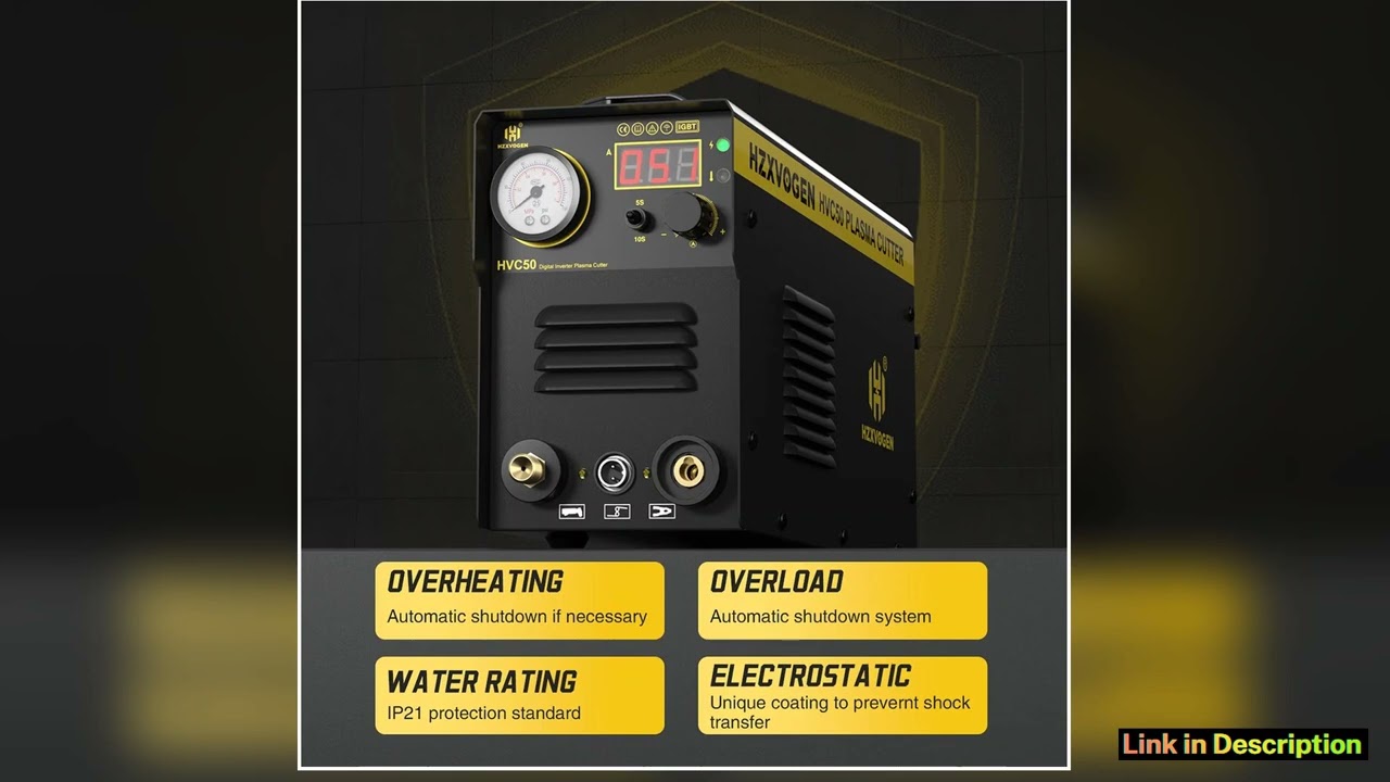HZXVOGEN 50A IGBT Inverter Plasma Cutter 110V220V Cutting Machine for Stainless Steel Aluminum